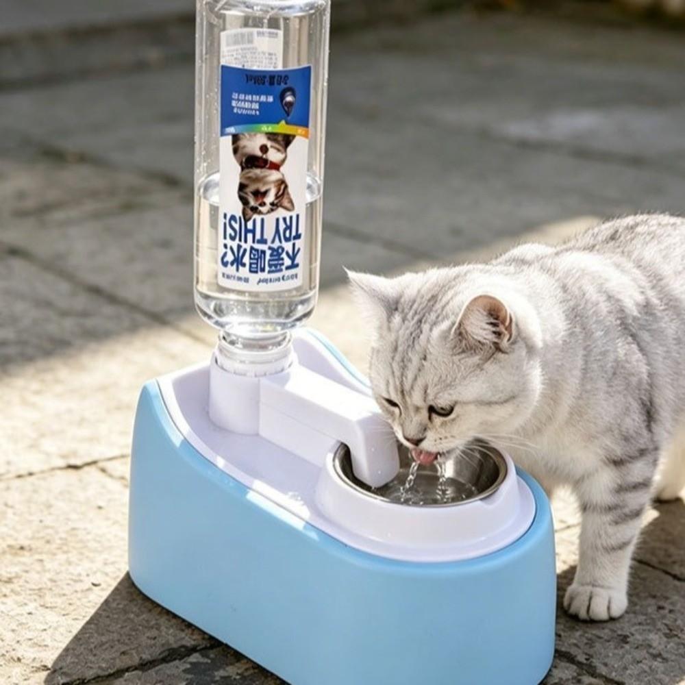 Large Capacity Cat Automatic Water Dispenser Non Slip Base Pet Water Bowl Travel
