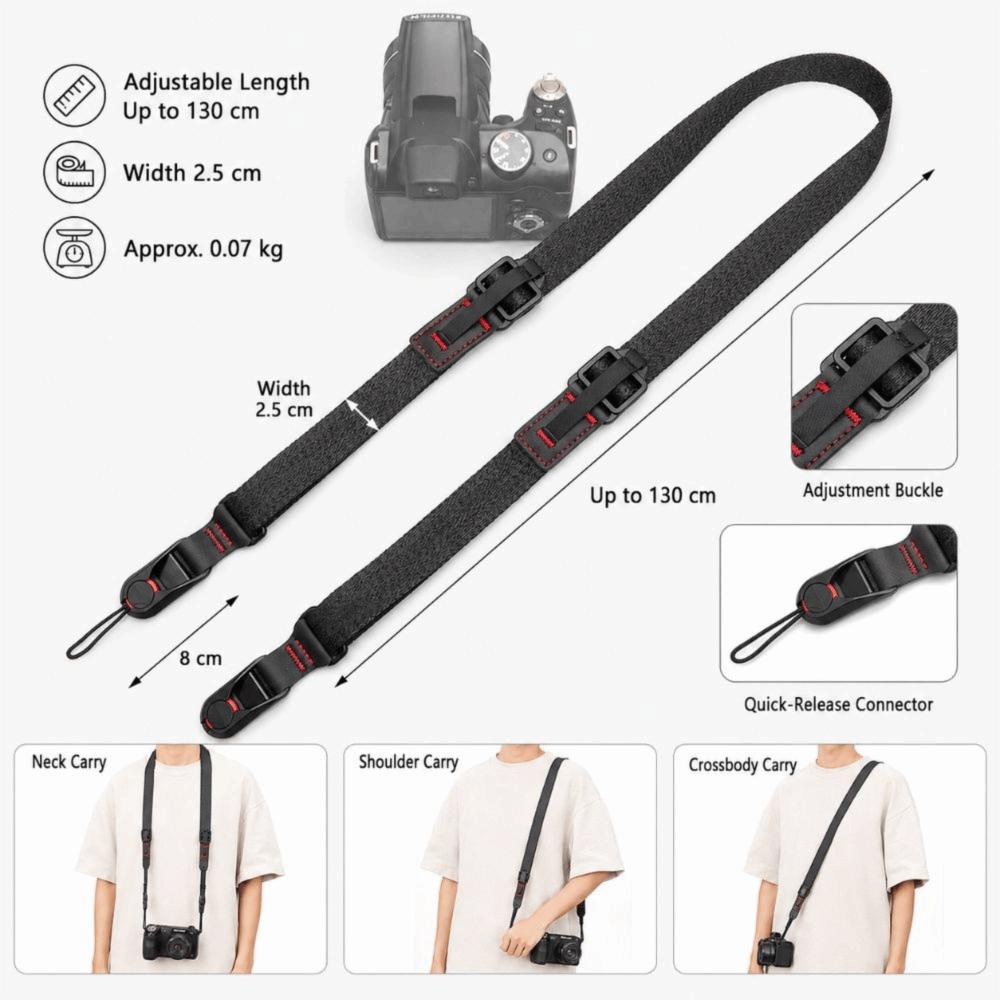 Quick Release Neck Strap Adjustable Crossbody Sling Belt Camera Shoulder Strap for DSLR Camera