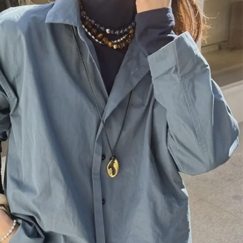 Niche Gold Metal Braided Leather Waist Chain - Simple Fashion for Autumn/Winter Coats