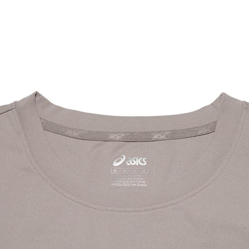 Asics Round Neck Casual Sports Short Sleeve Printed T-Shirt Unisex Tops Gray 2203A209-250