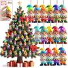 30 Stück bunte Holz-Weihnachtswichtel-Anhänger, Xmas-Elfen-Hängeornamente für Heimdekoration & Weihnachtsfeier-Zubehör