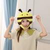 Lovely Expression Short Type Yellow Show Hat Funny 3D Bee Cap Animal Plush Headgear Costume Accessories