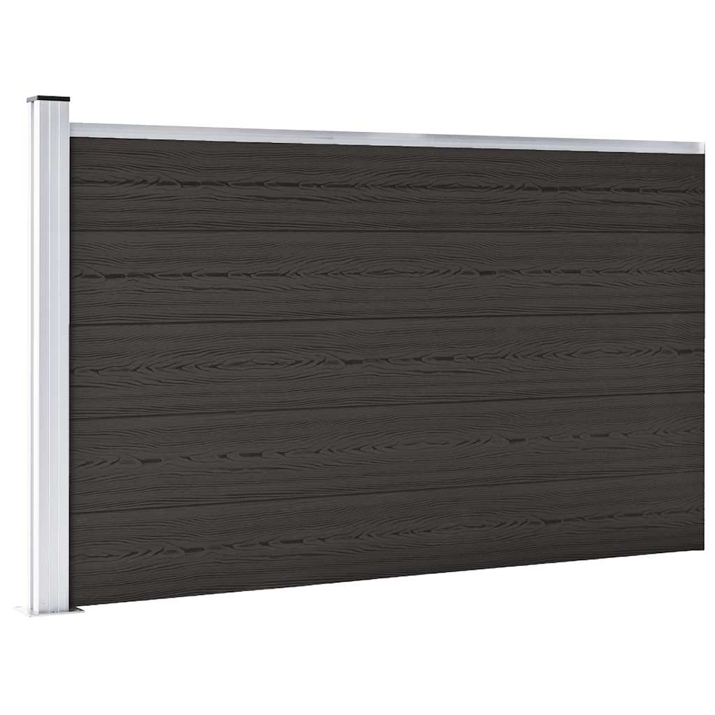 WPC Fence Panel 175 X 105 Cm Black