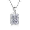 Platinum PT950 Gold Moissanite Necklace with Sparkling Diamonds, Simple and Luxurious, Niche Pendant, Collarbone Chain