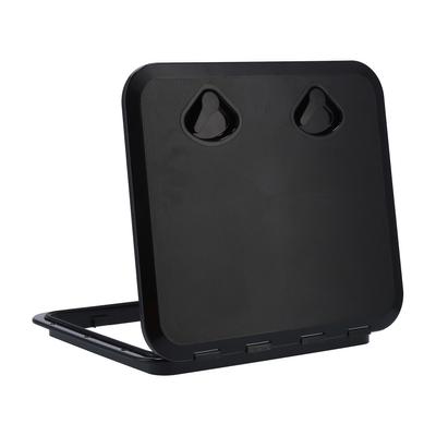 Deckzugangsluke Inspektionsabdeckung Anti-UV mit Schloss Zubehör für Marineboot 20x18 Zoll(Schwarz )