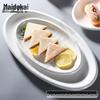 Maidekai 16-Inch Oval Ceramic Fish Platter