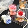 Künstlicher Rosenblumenstrauß Mini Tasche Seifenblumenstrauß Muttertag Valentinstag Party Geschenk Heimdekoration