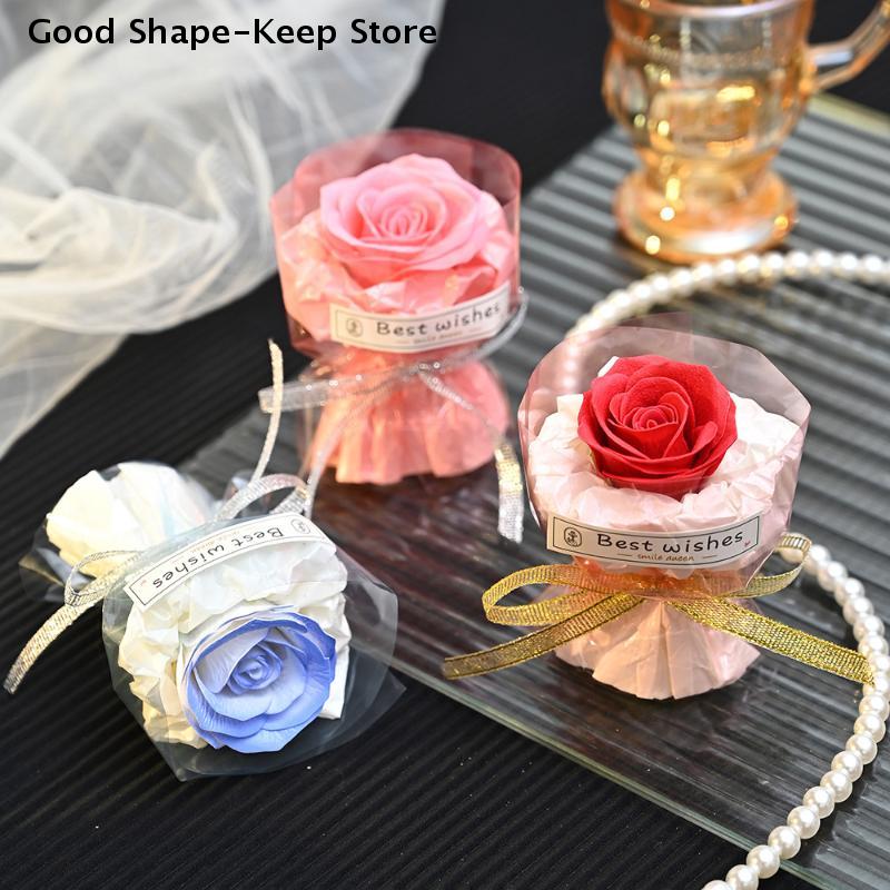Artificial Rose Flower Bouquet Mini Pocket Soap Flower Bouquet Mother's Day Valentine's Day Party Gift Home Decoration