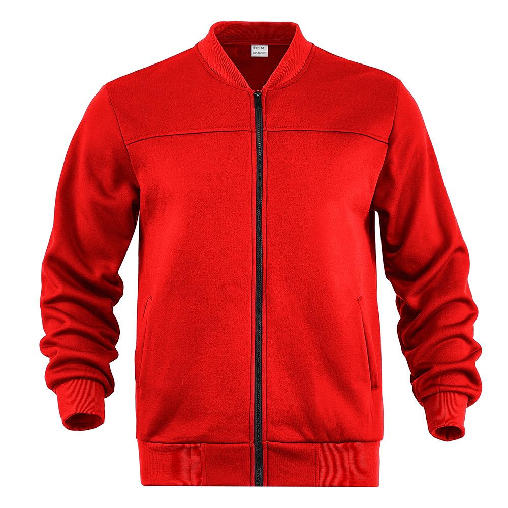 Men S Fleece Lined Thick Casual Stand Collar Zip Up Jacket S
