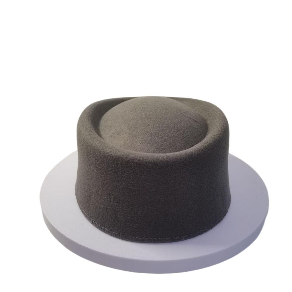 Hard Dome Stage Performance Hat Formal Millinery Berets New Pillbox Hat  for Party