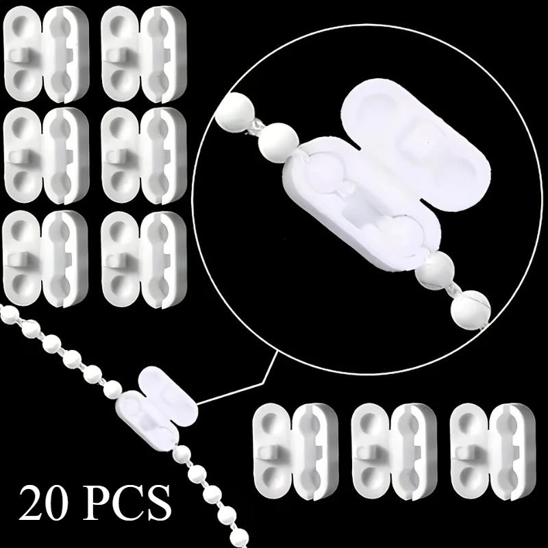 

20pcs Pull Cord Connector Plastic Roller Blinds Pull Cord Connectors Curtain Chain Connector Curtain Repair Accessories