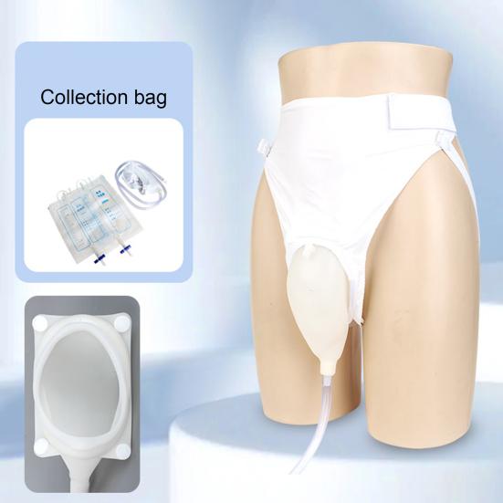 Wearable Urine Collector Breathable Fixative Pant Silicone Catching Capsule with 2000ml 1000ml Drainage Bags And 1.2m Catheter
