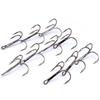 Big Size Nickle Fishing Hooks 10pc/Lot 1/0# 2/0# 3/0# High Carbon Steel Treble Hooks Fishing Tackle Black Fish High Strength Hook Bass