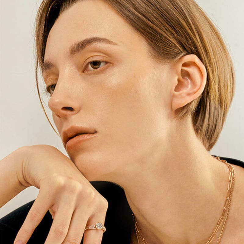 qudokorea kudo basic deluxe ring rose gold