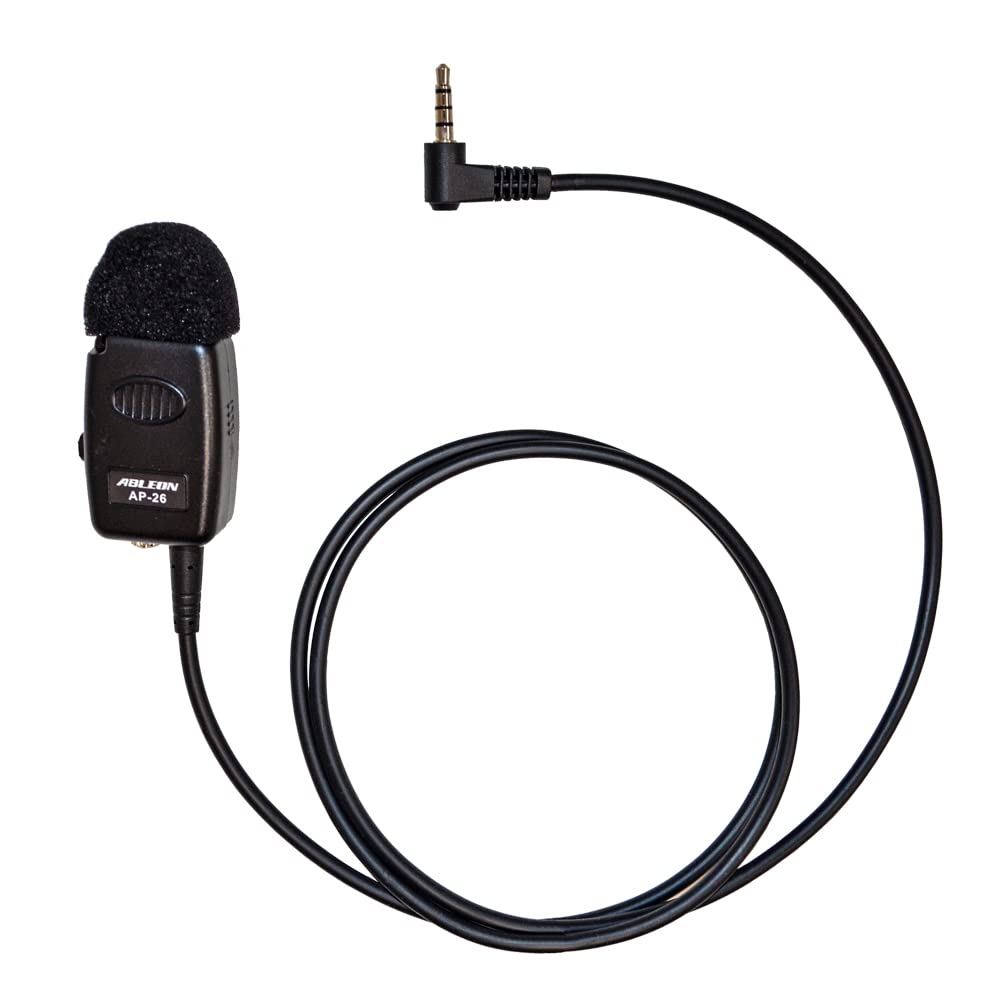 

F.R.C. ABLEON AN-26 Tie Clip Push-To-Talkie Microphone for Smartphones, Compatible with Walkie-Talkie Apps [1-Pin L-Shaped Plug], Earphones Sold