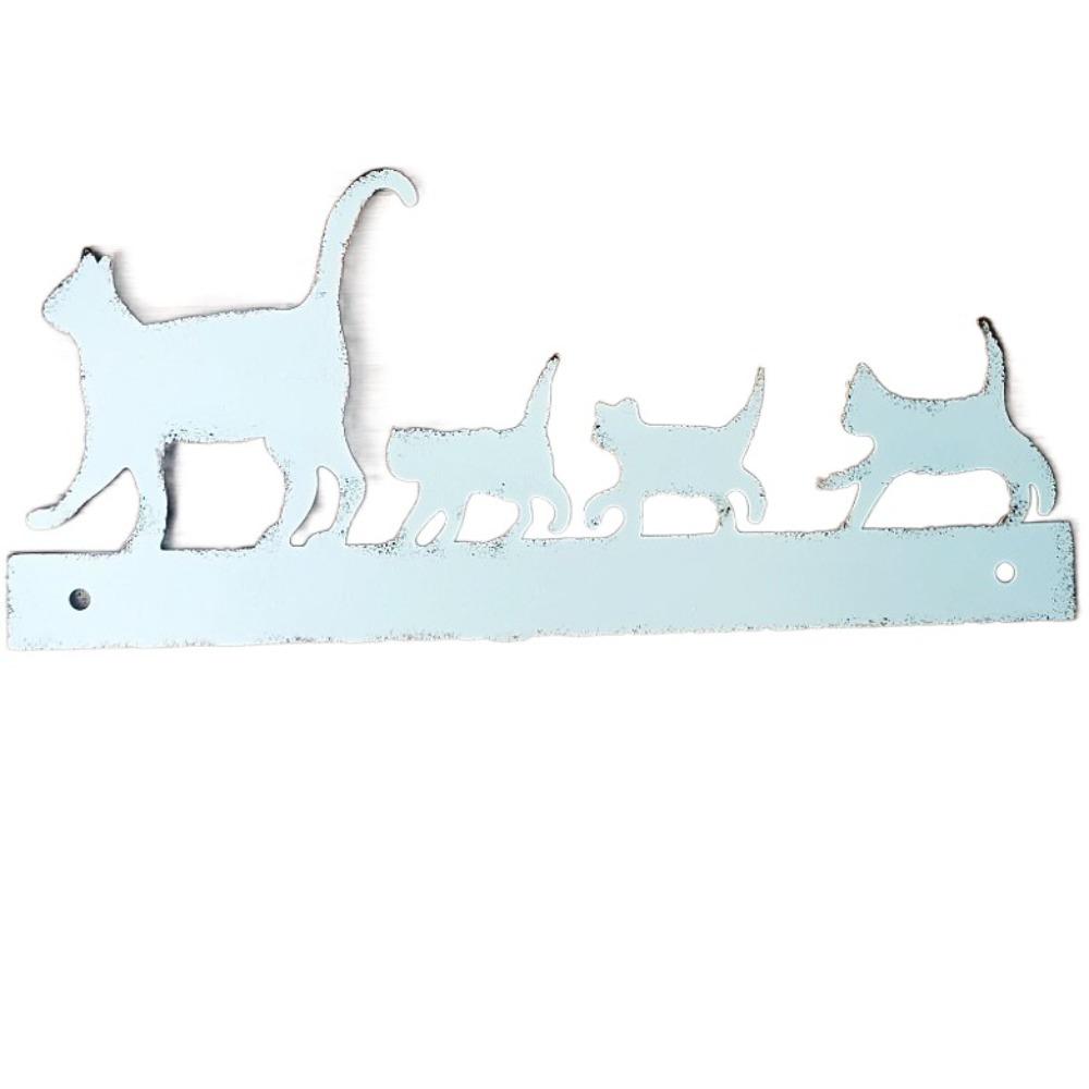 Creative Wall Decoration Pendant Exquisite Animals Figure Sculptures Cat Family Hanging Lawn