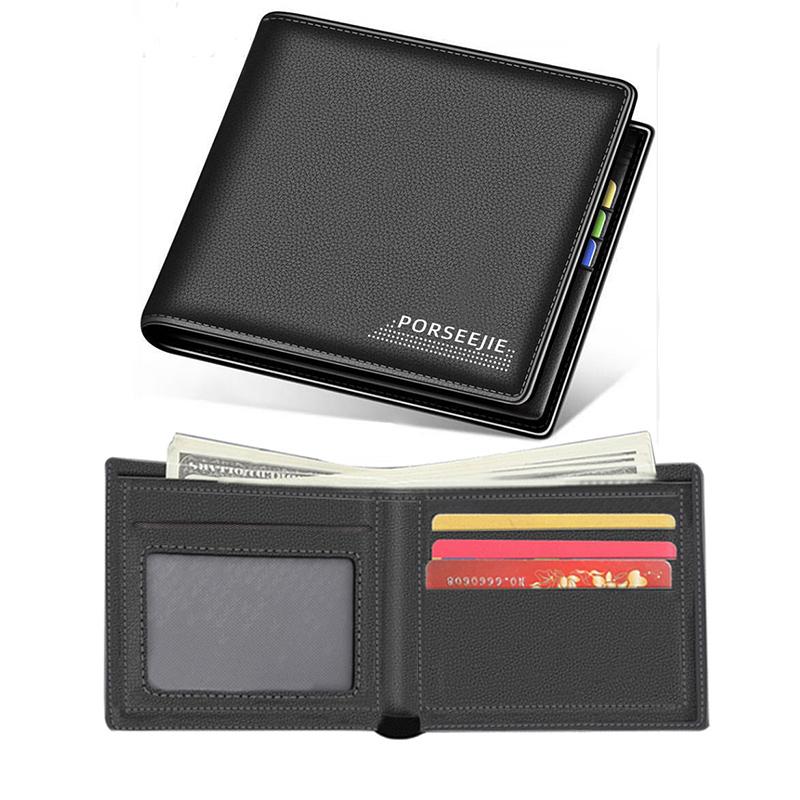 Herren Geldbörse Klassischer Stil Tragbar Kurz Herren Geldbörse Mini Anti-Diebstahl Münzfach Leder Geldbörse Mehrfachkartenfach Kartenhalter