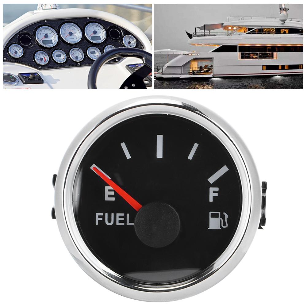 52mm 2in Fuel Oil Tank Level Gauge 0 190ohm Signal Pointer Meter for Marine Boat Car