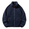Winter Fleece Jacket Men Casual Solid Color Warm Coat Fluffy Coral Velvet Jacket Harajuku Beige Green
