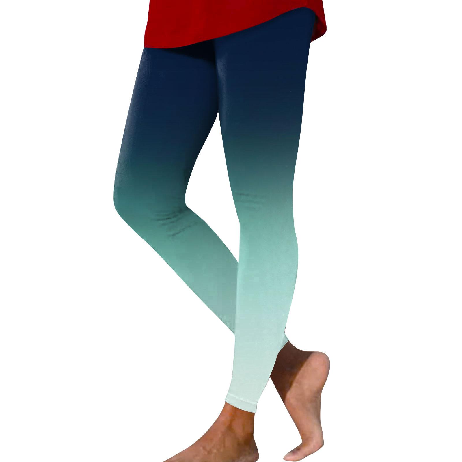 

Женские повседневные модные уличные градиентные тонкие эластичные брюки для йоги, девятиминутные брюки L