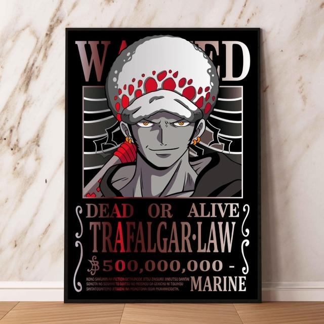 Canvas Art Wall Painting Pirate King Wanted Lu Fei Picture Poster Home Modern