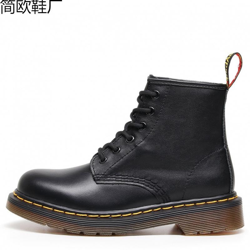 Locomotive Boots Women's 6-hole British Couple 101 Short Boots Men's and Women's Boots Real Soft Leather Round Head Tooling