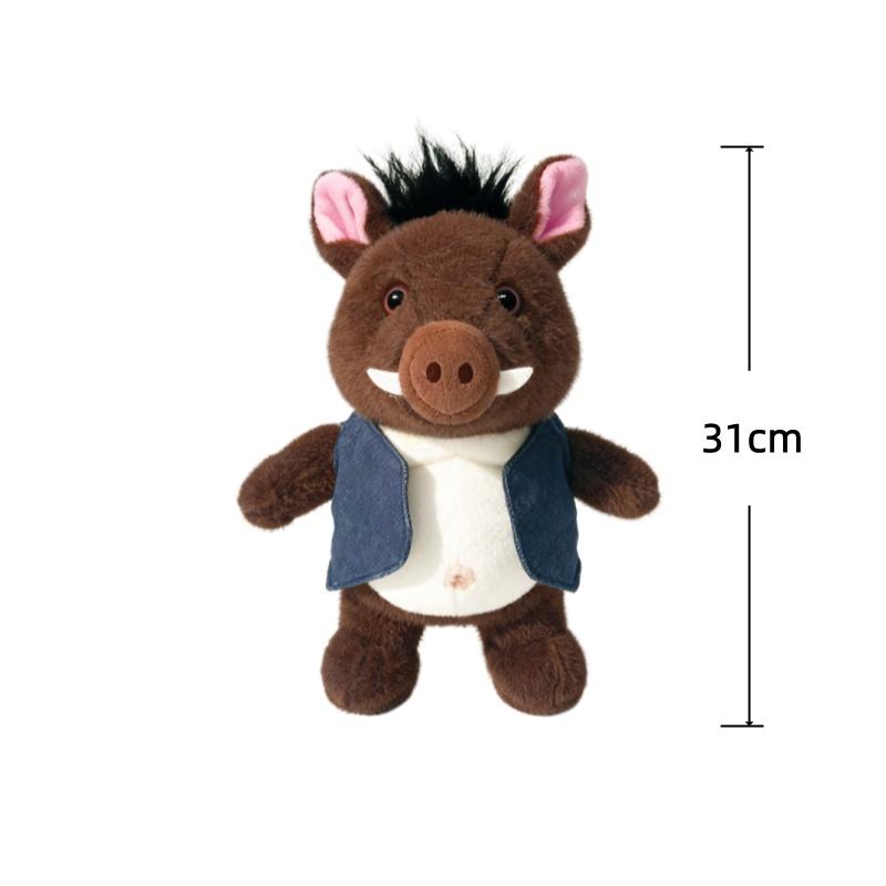 Wild Zwijn Pluche Speelgoed 31cm Gesimuleerd Dier Varken Gevuld Poppetje Huisdecoratie Speelgoed Speelgoed Hobby's Collectie Kinder Speelgoed Verjaardagscadeaus donkerbruine kleur