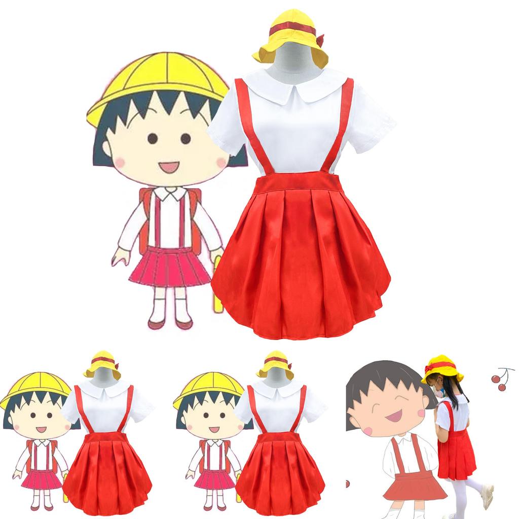 Cute Chibi Maruko Chan Cosplay School Uniform Costume For Kids And Adults