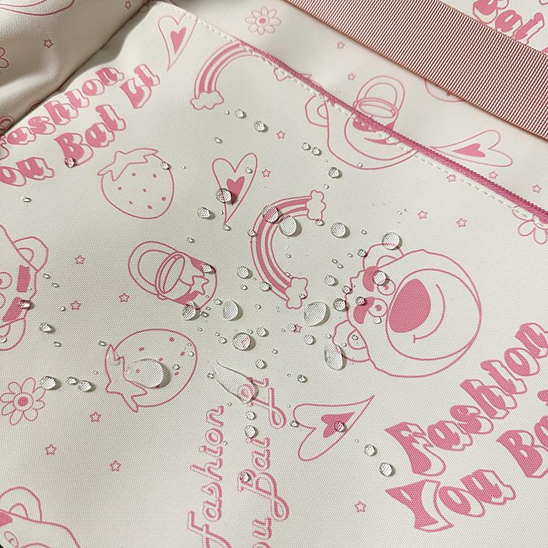 Printed Student Schoolbag Men's Large Capacity Travel Backpack Women's Campus Backpack with Coin Purse