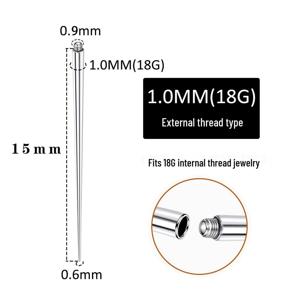 316 Stainless Steel Threaded Guide Pin for Piercing and DIY Tool