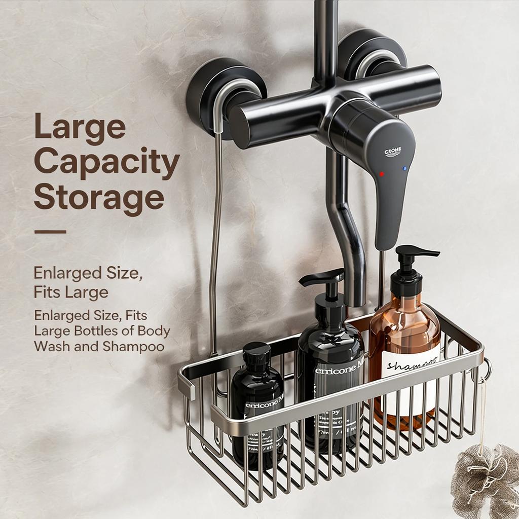 Convenient Toilet Shower Rack with No Drilling Installation Bathroom Storage Basket for Shower Room and Bath Products
