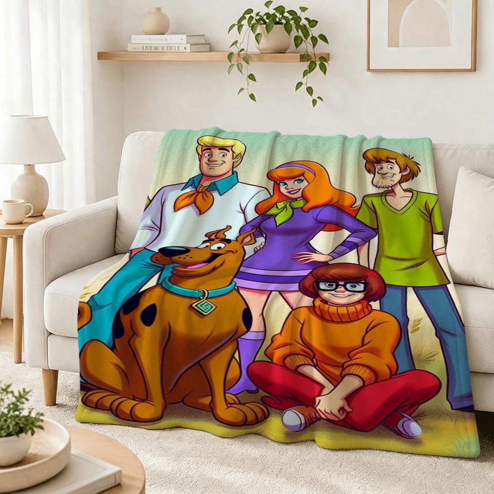 Cool Scoobydoo Cartoon Anime Blanket Comfortable Skinfriendly Throw Blanket For Living Room Bedroom Recliner Party Decor Christmas Gift