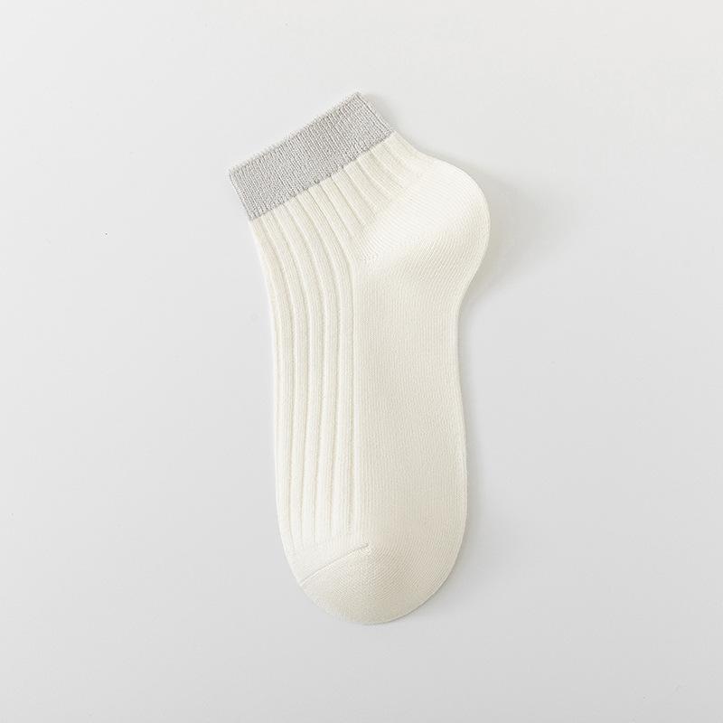 Calzini Colorati Nuovi da Donna per Primavera e Autunno, Bocca Bassa, Invisibili, Traspiranti, Studente, Tubo Corto, Calzini in Cotone
