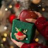 Caja de Regalo de Navidad Reno Árbol de Navidad Caja de Fieltro con Cinta Multifuncional Felpa Caja para Golosinas para Pequeños Regalos Snacks Christma