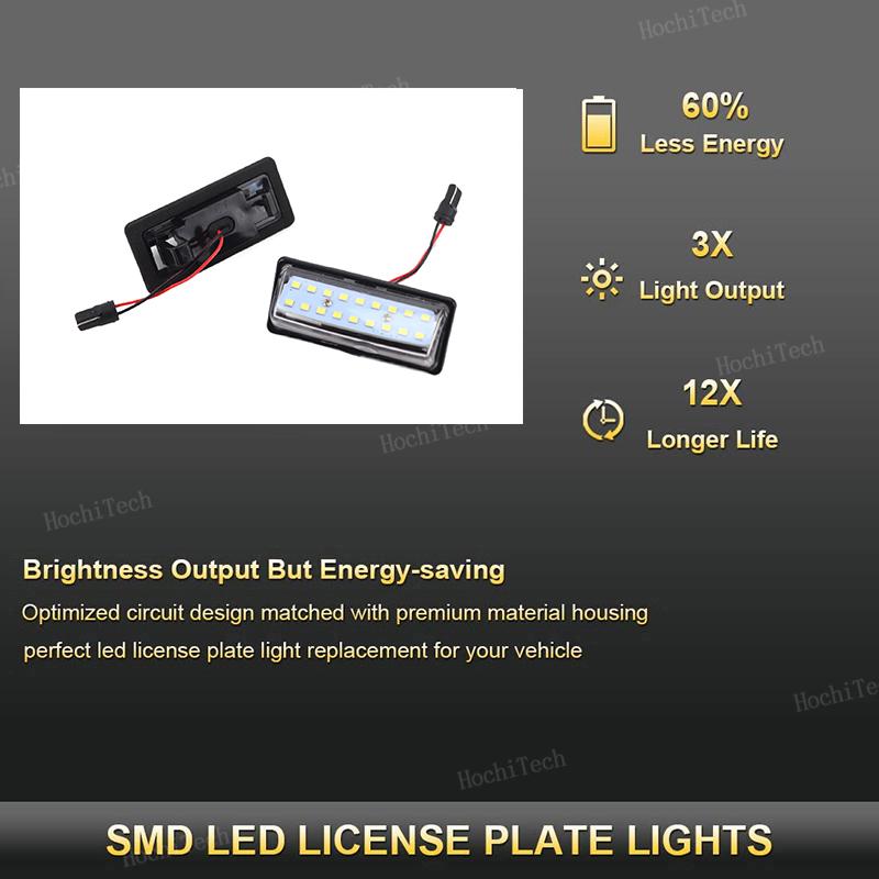 12V CAN-BUS License Plate Light Lamp Error-Free for Nissan TEANA J31 J32 Maxima Altima Rogue Murano Pathfinder Sentra Versa