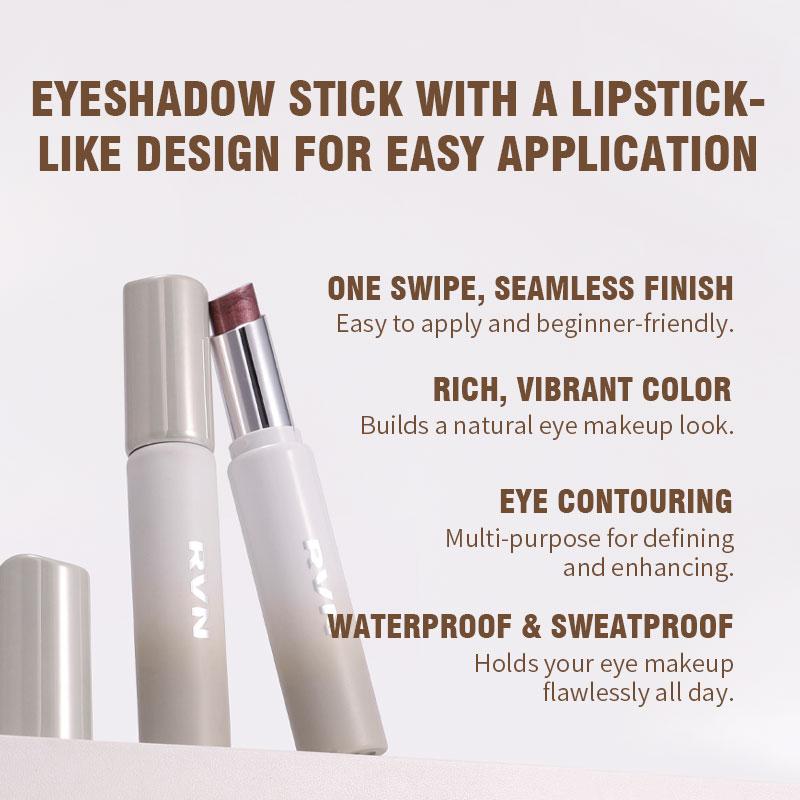 Three Color Eyeshadow Stick Matte Pearl Glitter Long Lasting Waterproof Twist Up Portable Travel Friendly Daily Eye Makeup