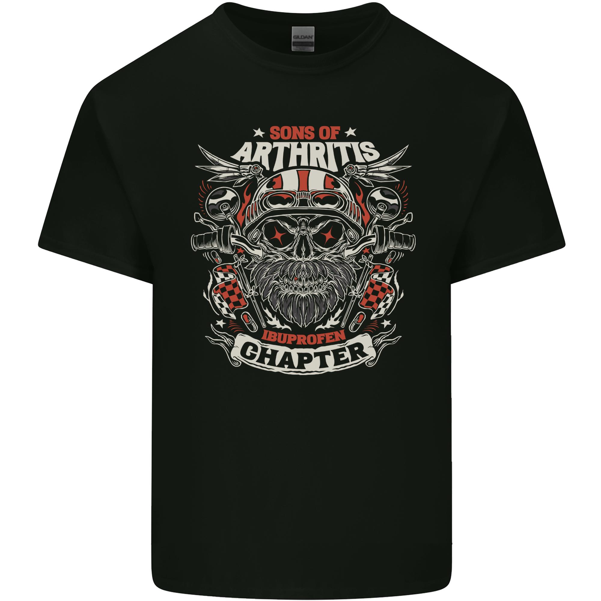 Sons of Arthritis Funny Biker Motorcycle Unisexs Light Cotton TShirt S