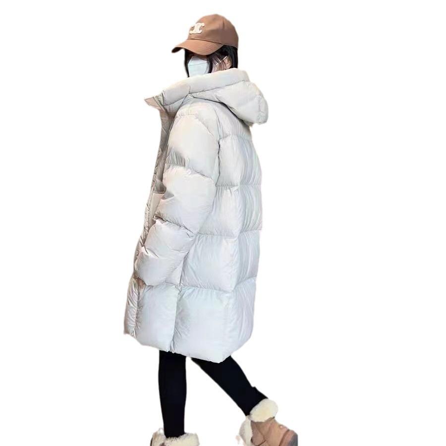 2024 Winter New Thickened Hooded Women's Down Jacket White Duck Down Puff Bread Clothing Warm Jacket