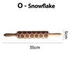 3D Pattern Flower Snowflake Rattan Wooden DIY Baking Tools Laser Engraved Christmas Embossed Rolling Pins Cookie Mold 2025