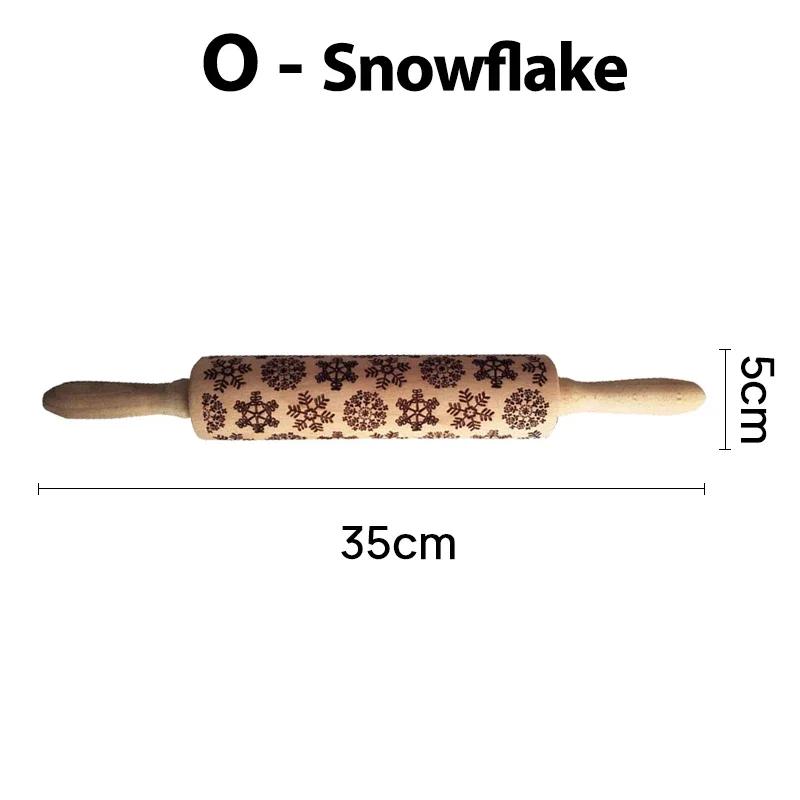 3D Pattern Flower Snowflake Rattan Wooden DIY Baking Tools Laser Engraved Christmas Embossed Rolling Pins Cookie Mold 2025