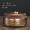 Creative Gold Plated Stripes Floral Ceramic Tea Jar Home Large Capacity Tea Sealed Storage Box Household Food Jar Container Home