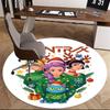 1pc HUNTRAX Anime Christmas Round Carpet  Festive Gift for Office Chair Mat, NonSlip Rug Suitable for Home Decor, Living Room