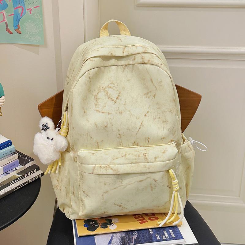 2025 new student large-capacity schoolbag women's tie-dye casual backpack fashion backpack