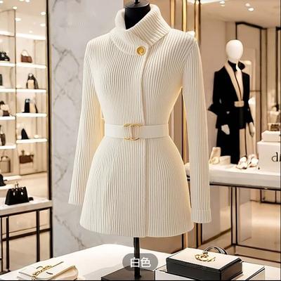 Unique Super Beau Slim Célébrité Dames Chic Pull Tops Automne Hiver Pull Tricoté Vêtements d'Extérieur pour Femmes
