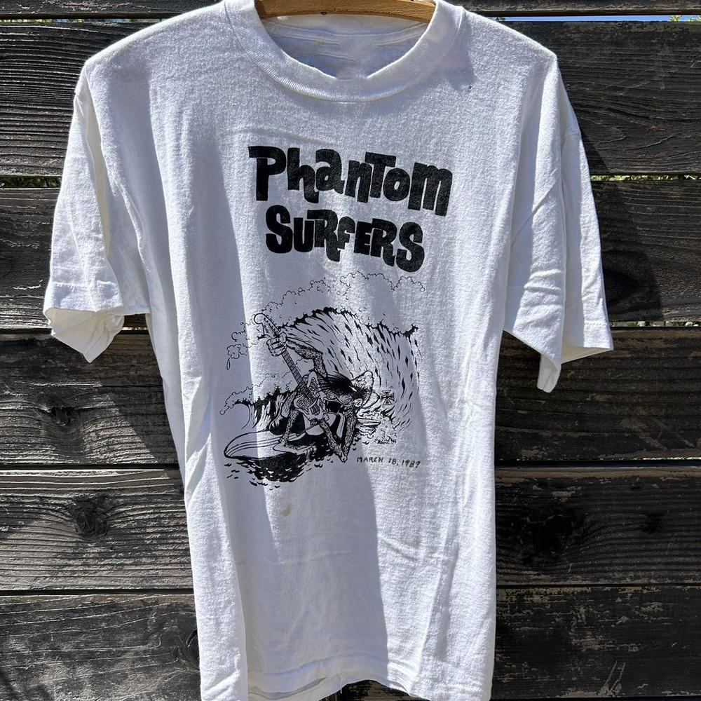 The Phantom Surfers band VTG white T-shirt Unisex All sizes S-5XL JM830 Unisex T-Shirt S