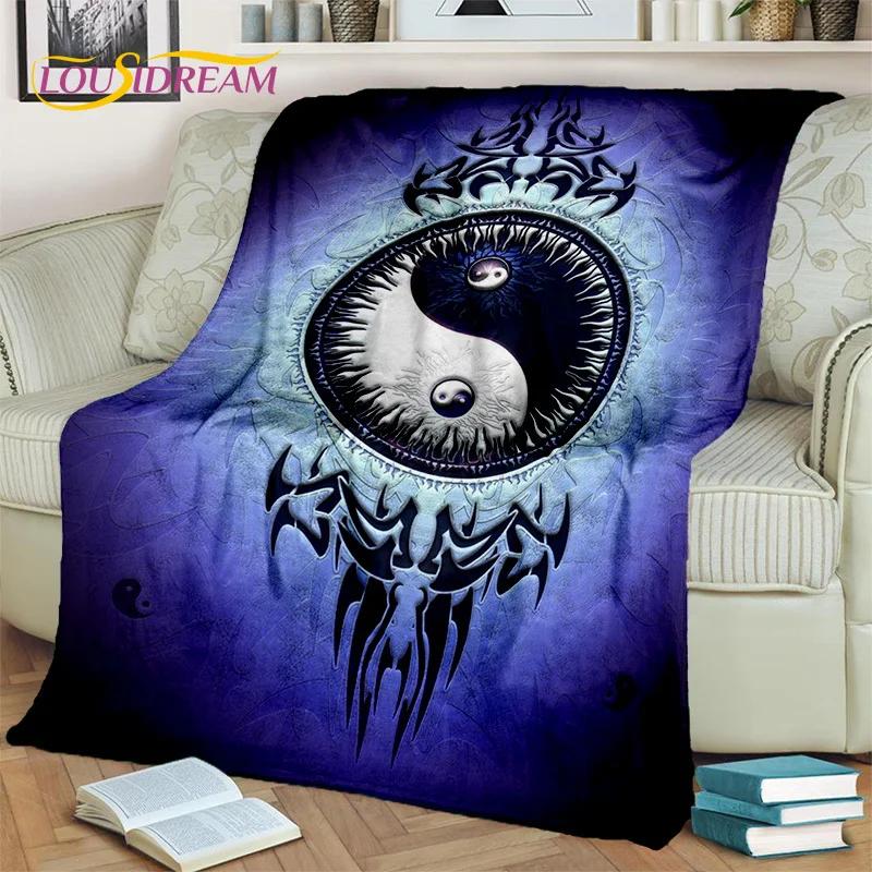 Chinese Bagua Yin Yang 3D Tai Chi  Blanket,Soft Throw Blanket for Home Bedroom Bed Sofa Picnic Travel Office Cover Blanket Kids