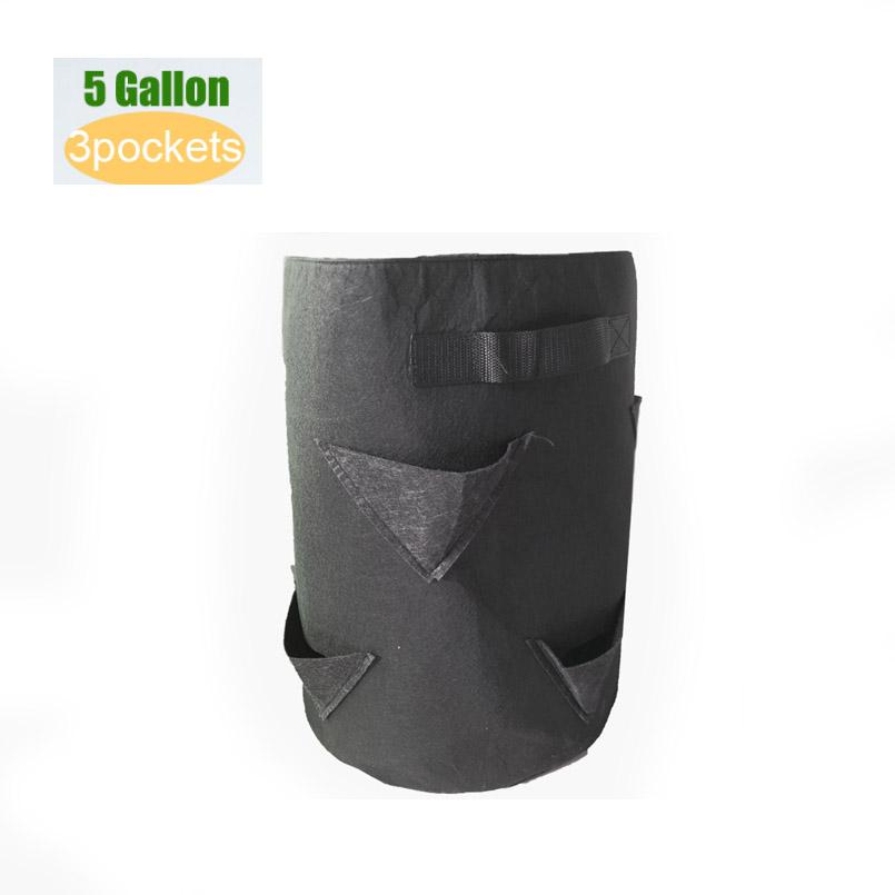 Garden Strawberry Planter Grow Bag Flower Fabric Pots Home Non Woven Jardin Veg  Tomato Planting Container