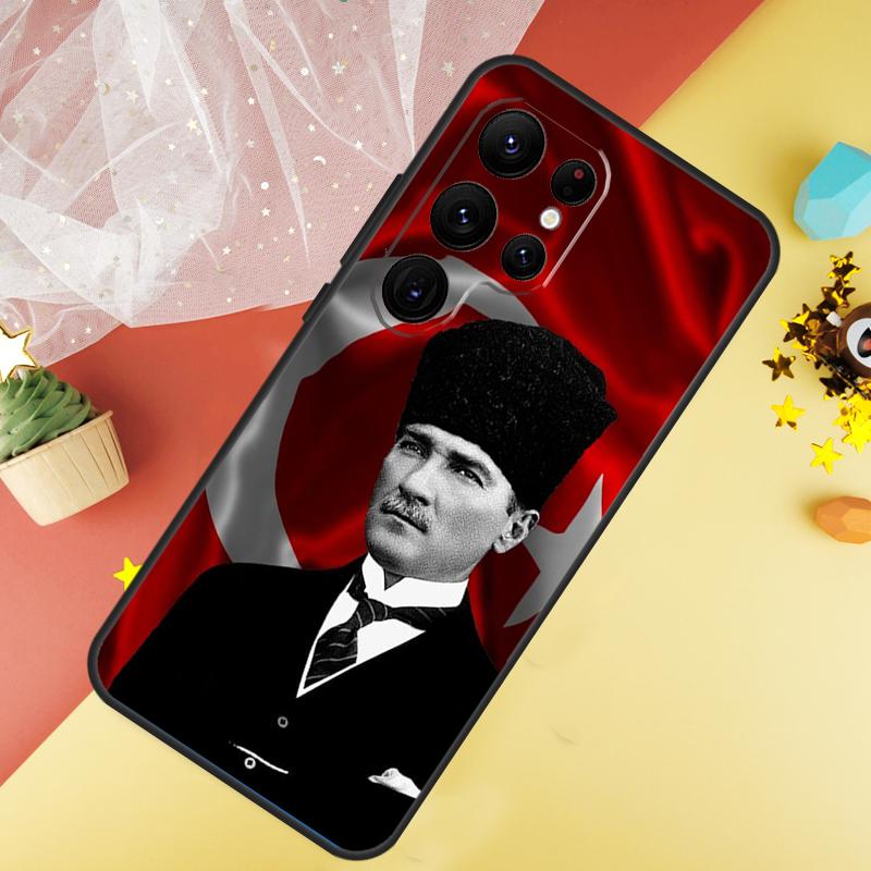 Mustafa Kemal Ataturk Funda For Samsung Galaxy S24 Ultra S23 S22 Plus S21 S20 FE S8 S9 S10 Note 10 20 Ultra Case