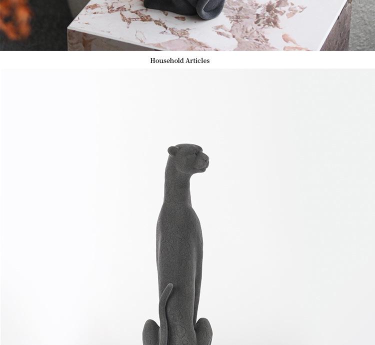 Elegant Leopard Figurine for Home or Office Decor