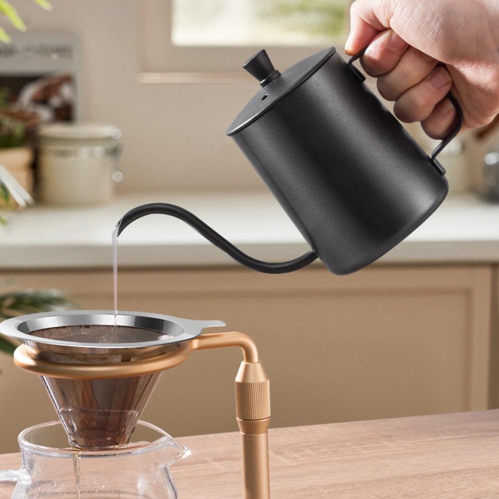 Narrow Spout Gooseneck Coffee Drip Kettle Stainless Steel Hand-poured Coffee Maker  Outdoor